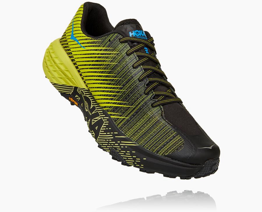 Hoka One One Spor Ayakkabı Erkek Siyah/Yeşil - Evo Speedgoat - MX8307291